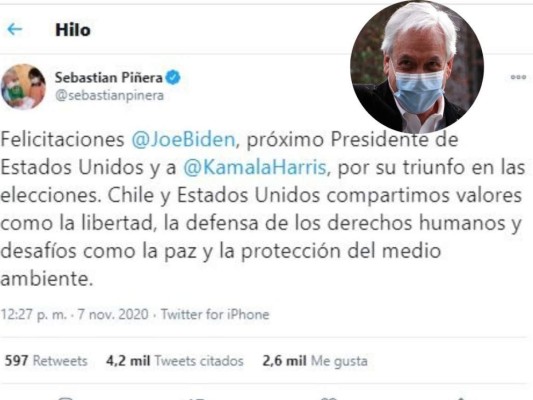 Dirigentes mundiales felicitan a Joe Biden tras ser electo presidente de EE UU