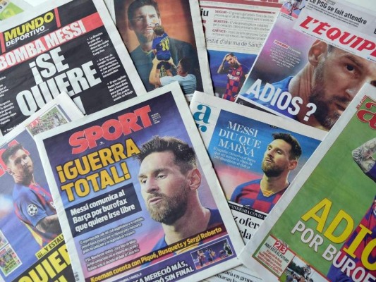 FOTOS: Aficionados del Barcelona devastados y enojados por salida de Messi