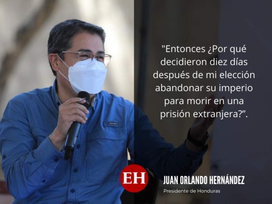 Frases del presidente Hernández sobre tratos de narcos con EE UU