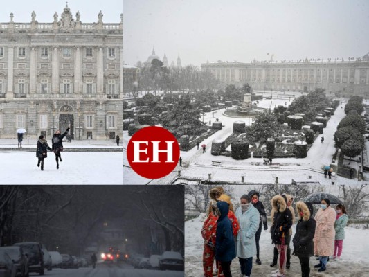 Alerta roja en Madrid por las fuertes nevadas que deja Filomena (FOTOS)