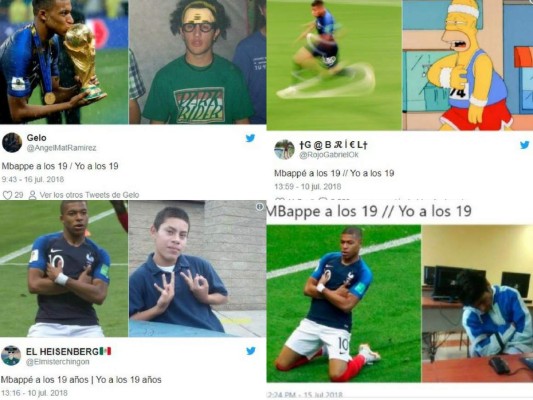 'Yo a los 19': Los mejores memes de Mbappé tras su gane en el Mundial de Rusia