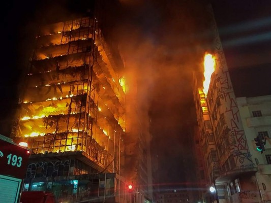 Impactantes imágenes del colapso de un edificio en Brasil