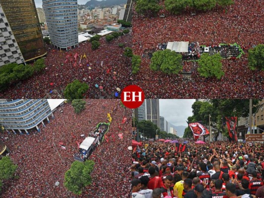 FOTOS: El multitudinario recibimiento de los hinchas al Flamengo luego de ganar la Copa Libertadores