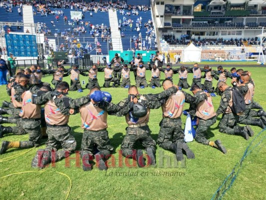 Júbilo y adrenalina: así fue el espectáculo de paracaidismo en el Bicentenario