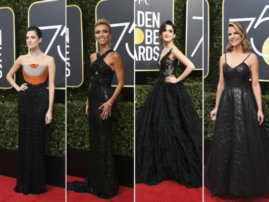 FOTOS: Famosas se visten de negro en los Golden Globes como protesta en Hollywood