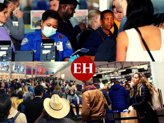 Suspensión de vuelos y aeropuertos llenos de viajeros ante alarma por coronavirus (FOTOS)