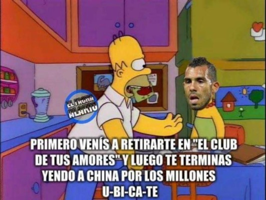 Crueles memes: Carlos Tevez se va a China y los aficionados de Boca no se lo perdonan