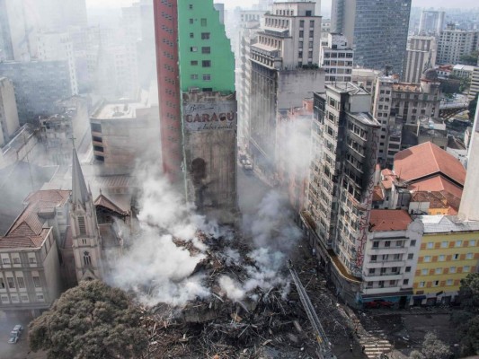 Impactantes imágenes del colapso de un edificio en Brasil