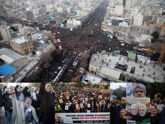 Multitudinarias protestas en Irak contra ocupantes de Irán y Estados Unidos