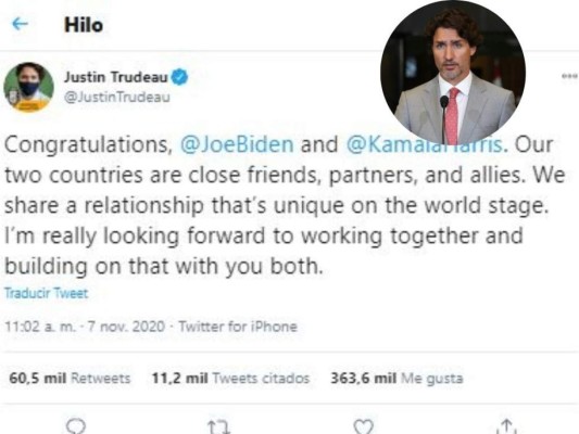 Dirigentes mundiales felicitan a Joe Biden tras ser electo presidente de EE UU