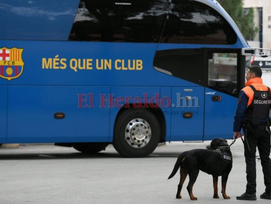 FOTOS: Totalmente custodiado el Camp Nou a pocas horas del clásico entre Barcelona y Real Madrid