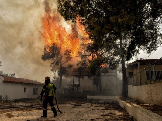 Las impresionantes fotos de los incendios en Grecia que ya dejan más de 70 muertos