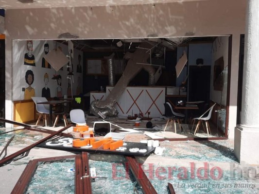 Las imágenes que dejó la explosión en restaurante de la capital