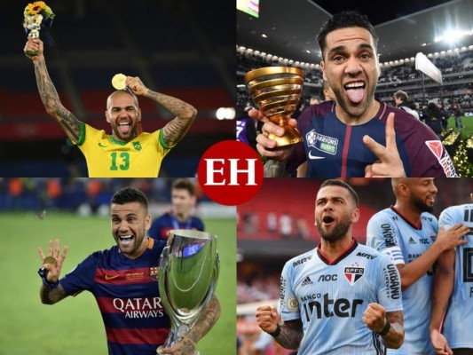 Dani Alves, el futbolista con más títulos en la historia (Fotos)