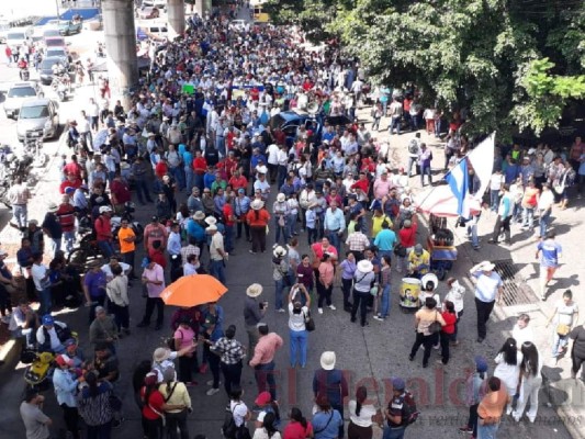 FOTOS: Colegios cerrados, sin atención en IHSS y marchas de maestros, médicos y estudiantes en otro día de protestas