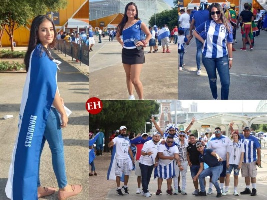 FOTOS: Ambiente catracho afuera del BBVA Compass en Houston