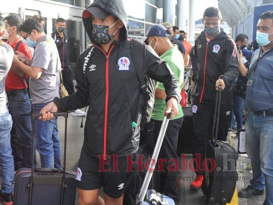 FOTOS: Así fue la llegada de Olimpia a Tegucigalpa tras su eliminación de la Concachampions