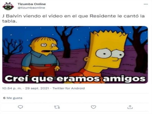 Avalancha de memes contra J Balvin tras mensaje de Residente por los Grammy