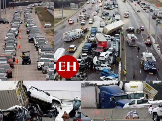 Impactantes imágenes del aparatoso accidente de 75 carros en autopista de Texas