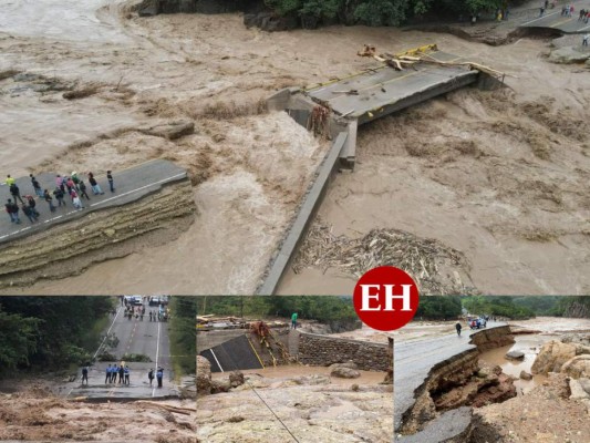 Impactantes imágenes del colapso del río Higuito que conecta Lempira y Copán (FOTOS)