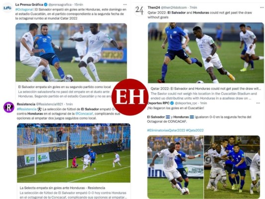 Prensa internacional resalta empate entre Honduras y El Salvador en el Cuscatlán