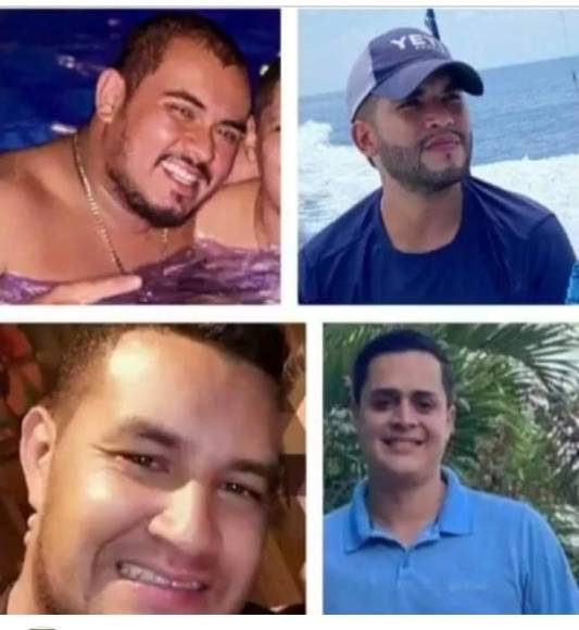 Los rostros de las cuatro víctimas de masacre, entre ellos un hijo del expresidente Porfirio Lobo