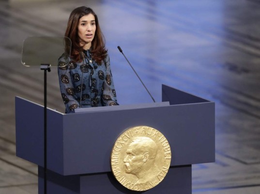 Así fue la entrega de los Premios Nobel de la Paz 2018 a Murad y Mukwege