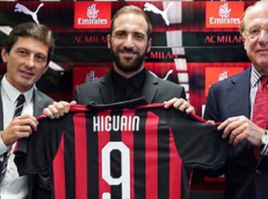 Estos son las camisetas de los equipos que ha jugado Gonzalo Higuaín en América y Europa