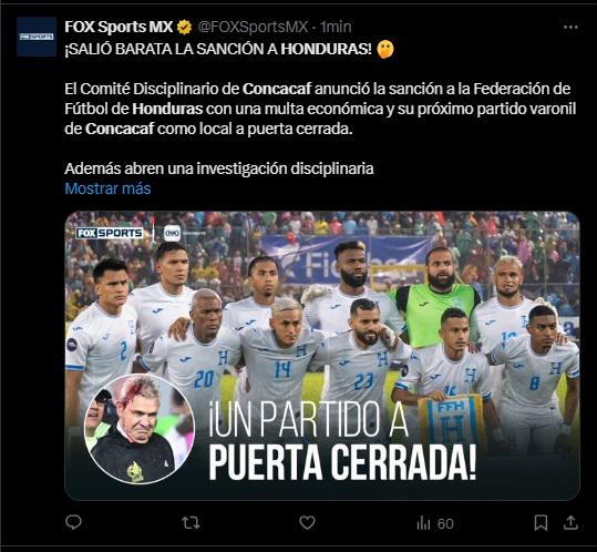 Lo que dicen los medios mexicanos tras castigo a Honduras por agresión a Javier Aguirre