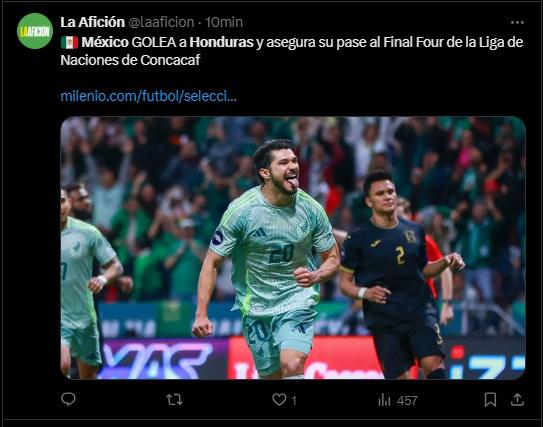 Así reaccionaron medios de México tras goleada a Honduras en Toluca