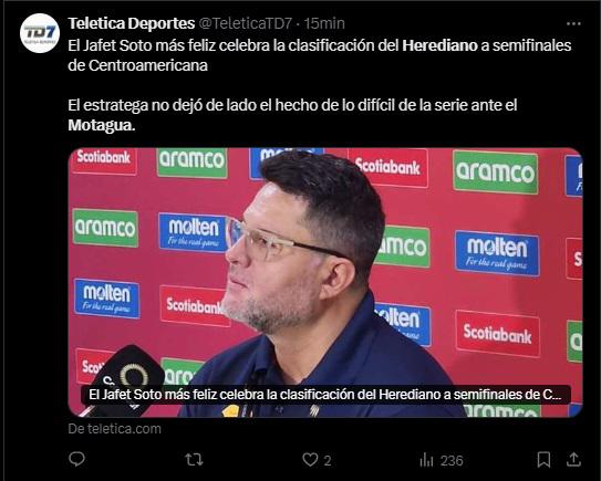 Esto dicen medios de Costa Rica tras eliminación de Herediano a Motagua