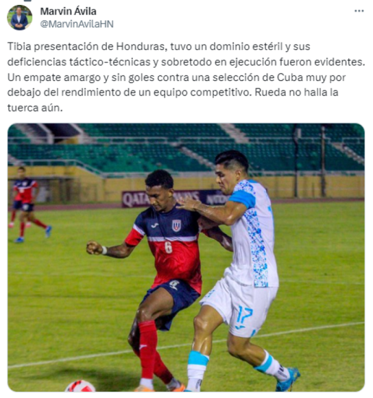 ”Penoso”, “conformistas”, “no estamos para competir”: prensa deportiva arremete contra Honduras tras empate ante Cuba