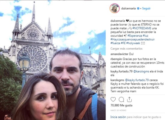 Fotos: Famosos que reaccionaron ante el incendio de la catedral de Notre Dame