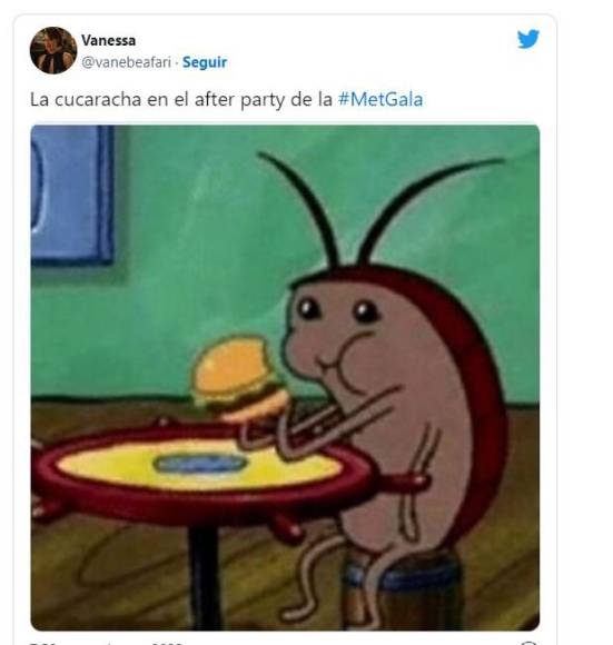 Los imperdibles memes de la cucaracha de la Met Gala 2023