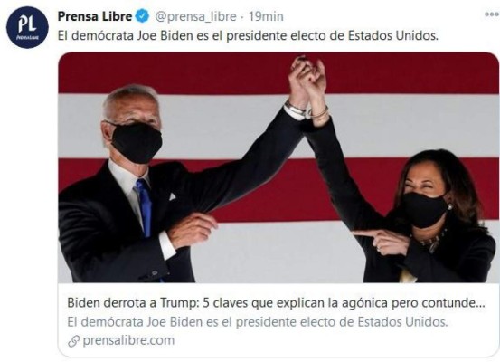 Así informa el mundo el triunfo de Joe Biden en elecciones de EE UU (FOTOS)