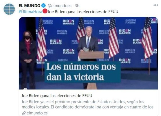 Así informa el mundo el triunfo de Joe Biden en elecciones de EE UU (FOTOS)