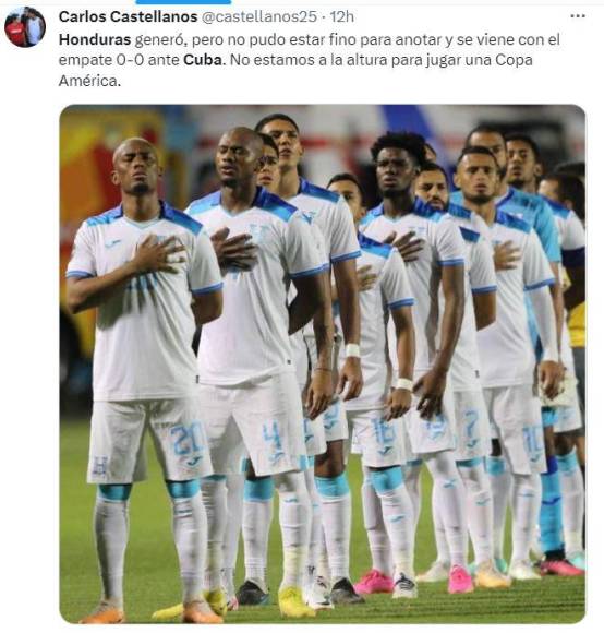 ”Penoso”, “conformistas”, “no estamos para competir”: prensa deportiva arremete contra Honduras tras empate ante Cuba