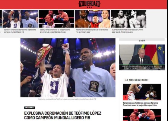 FOTOS: Hondureño Teófimo López acapara las portadas de medios internacionales