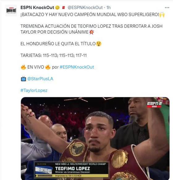 Prensa internacional reacciona al triunfo de Teófimo López ante el escocés Josh Taylor