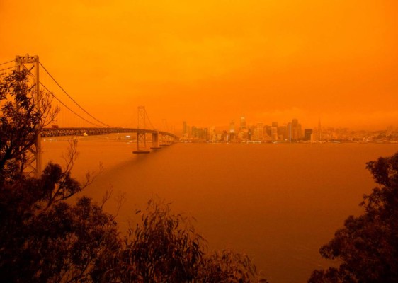 Apocalípticas imágenes que dejan los infernales incendios en San Francisco  