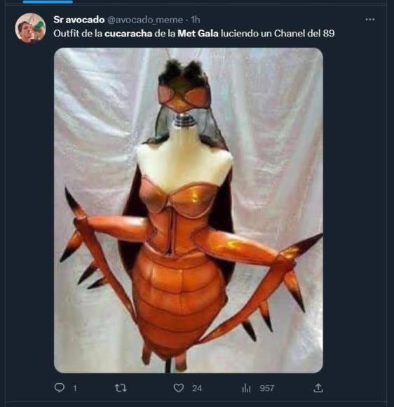 Los imperdibles memes de la cucaracha de la Met Gala 2023