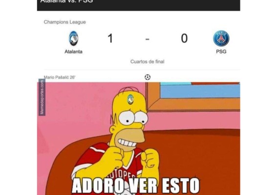 Graciosos memes por la milagrosa clasificación del PSG vs Atalanta