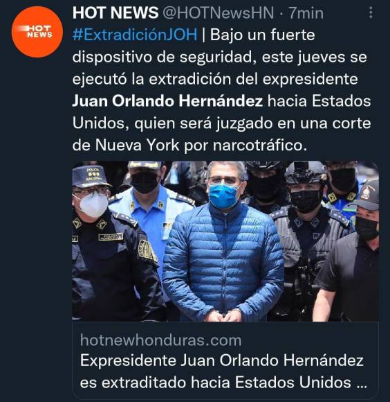 Así informó el mundo sobre la extradición de Juan Orlando Hernández a EEUU