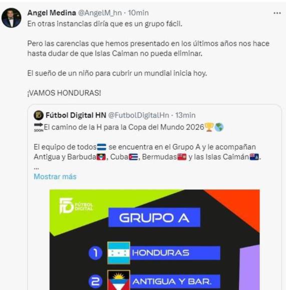 Grupo de Honduras en eliminatoria: Así reaccionan los medios