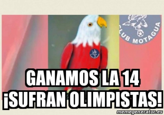 Divertidos memes celebran el triunfo de Motagua ¡tienen la 14!