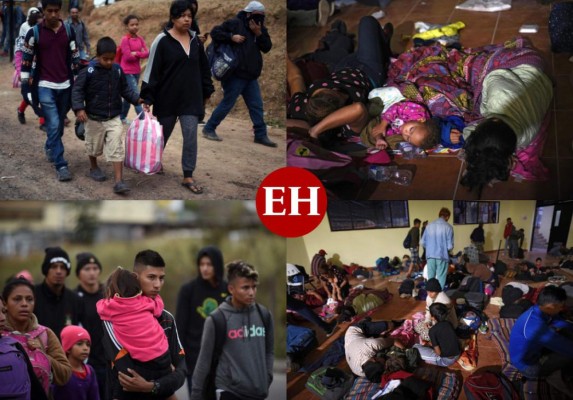 FOTOS: Larga y fría noche pasó caravana migrante en Guatemala