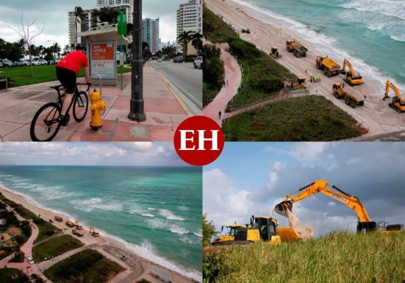 FOTOS: EEUU vierte arena en playas de Miami erosionadas por el cambio climático