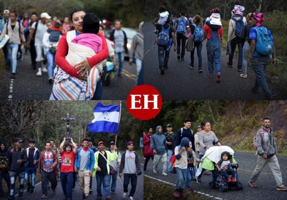 Caravana migrante, día 4: Agotamiento e incertidumbre abruma a hondureños en travesía hacia EEUU