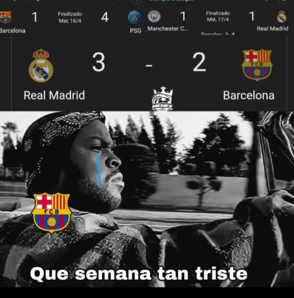 Aficionados de Real Madrid no perdonan al Barcelona y crean divertidos memes