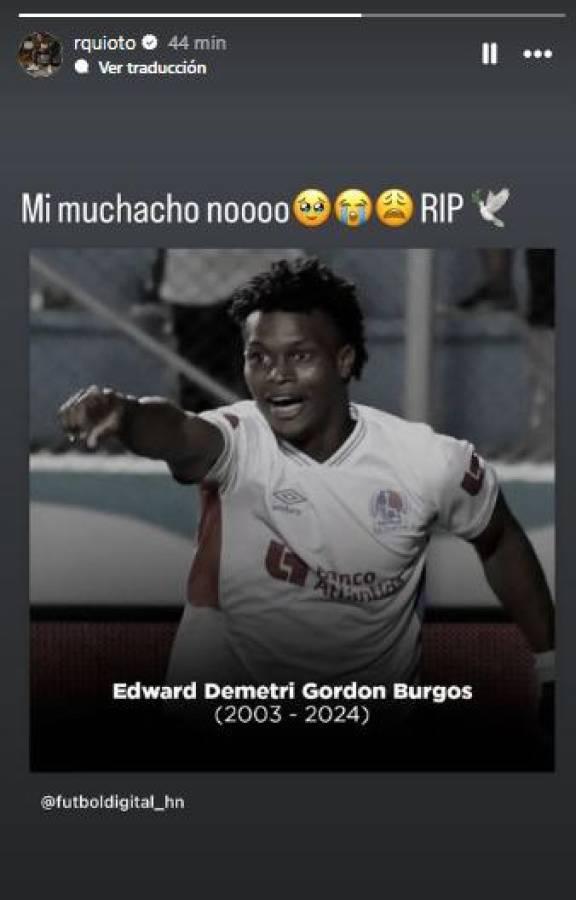 Prensa deportiva y jugadores reaccionan a muerte de Demetri Gordon, jugador del Olimpia